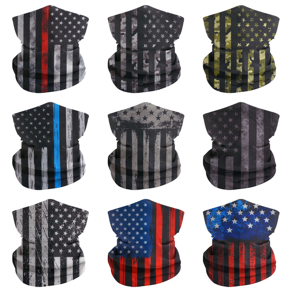 Cycling Gear Women - Cache-cou drapeau américain, masque facial pour