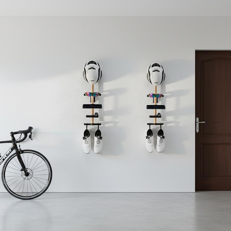 Cycling Gear Wall Organizer - Support de bureau pour vélo, organisateur
