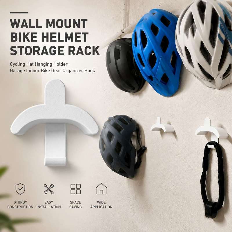 Cycling Gear Wall Organizer - Support mural pour casque de vélo,
