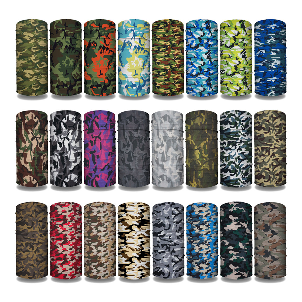 Cycling Gear Women - CM01-CM33 Camo imprimé Bandanas Tube sans