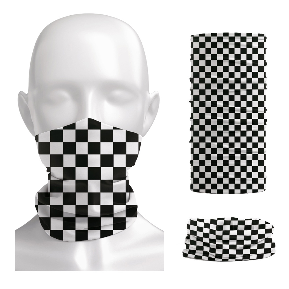 Cycling Gear Men - Checkered Ska imprimé bandeau cou plus